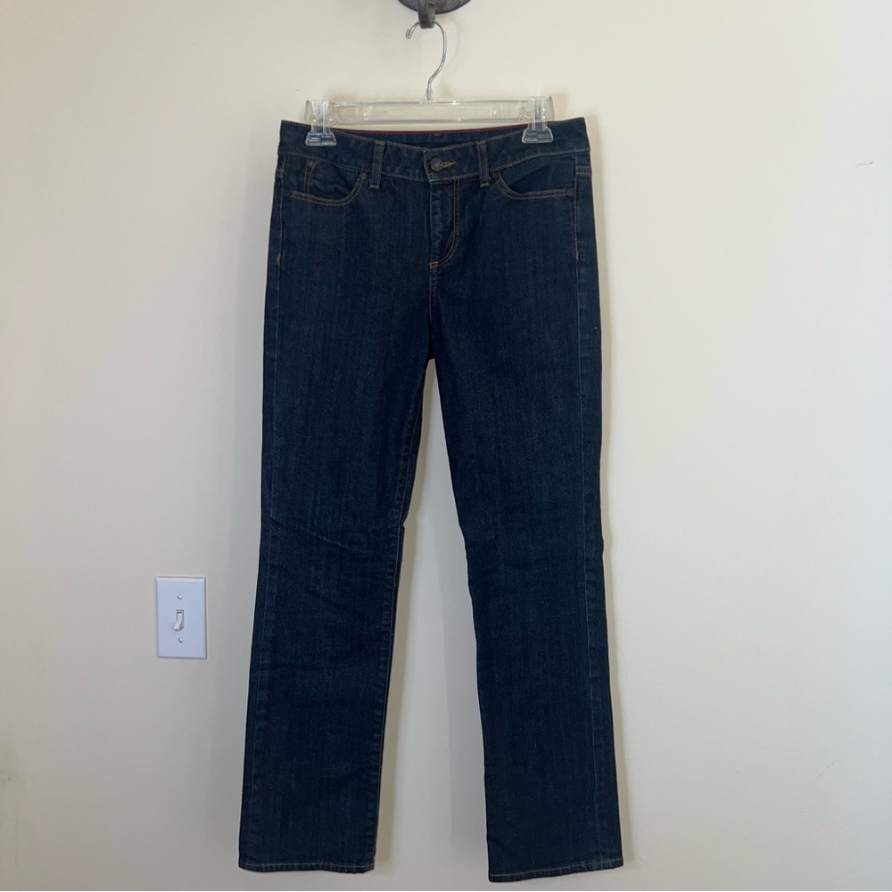 Talbots Straight Leg Ankle Jeans Dark Wash High Rise Women 6P Like New - Picture 1 of 9